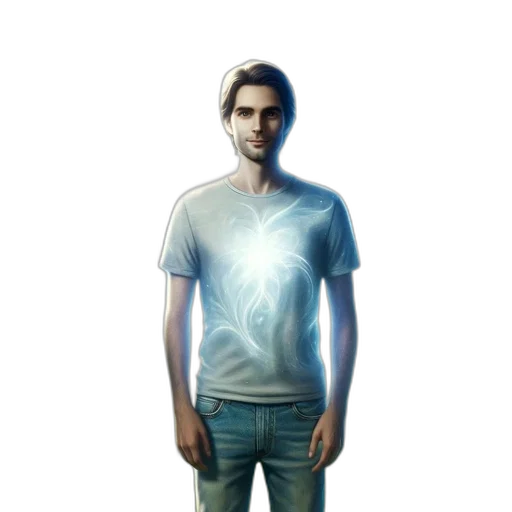 jacket, face, staff, robot transparent PNG cut-out