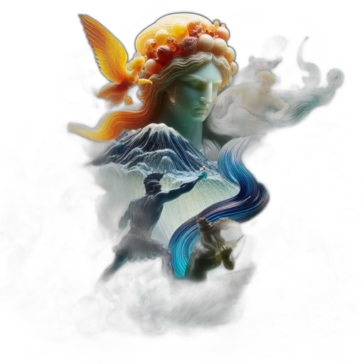 dragon, staff, fantasy art, concept art transparent PNG cut-out
