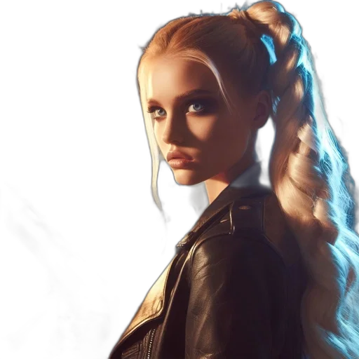 jacket, hair, photorealistic, concept art transparent PNG cut-out