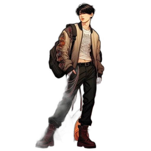 jacket, concept art, photorealistic, pixel art transparent PNG cut-out