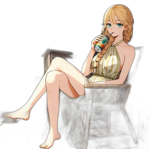 dress, bottle, staff, cartoon transparent PNG cut-out