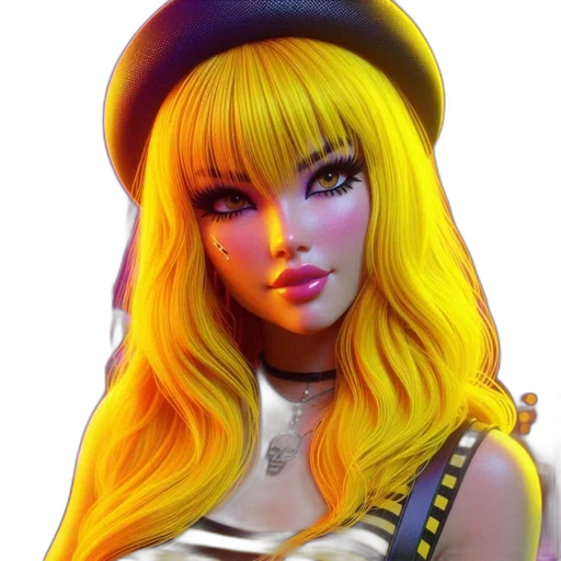 hat, face, fantasy art, photorealistic transparent PNG cut-out