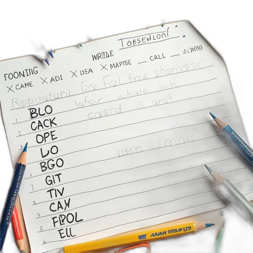teaching, kit, writing, spelling transparent PNG cut-out