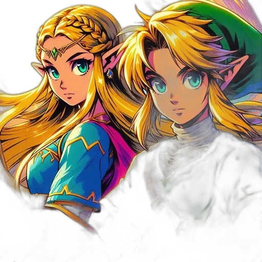 concept art, fantasy art, pixel art, watercolor transparent PNG cut-out