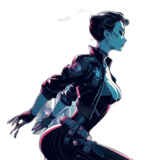 robot, comic book art, concept art, cyberpunk transparent PNG cut-out