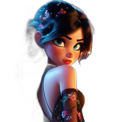 dress, jewelry, face, crown transparent PNG cut-out