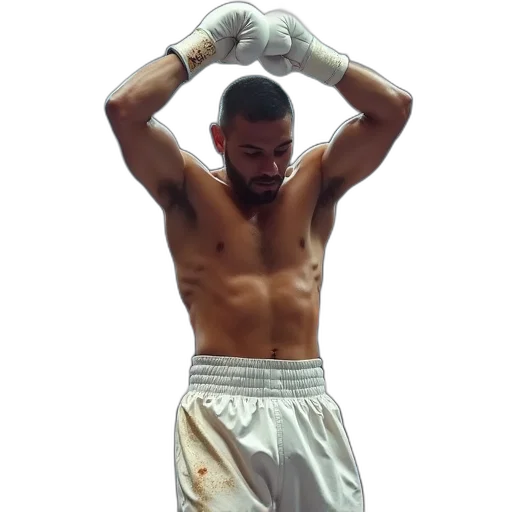 professional, boxer, defensive, position transparent PNG cut-out