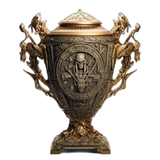 crown, ornate, urn, adorned transparent PNG cut-out