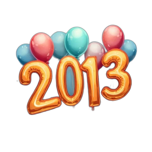 3d render, new, year, 2013 transparent PNG cut-out