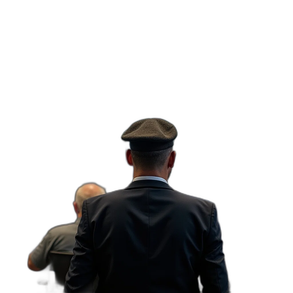 hat, jacket, staff, face transparent PNG cut-out