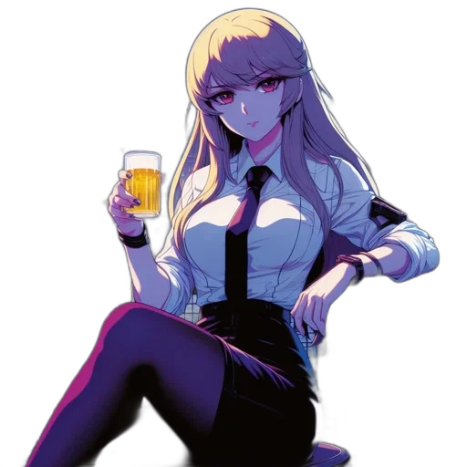 dress, jacket, staff, robot transparent PNG cut-out