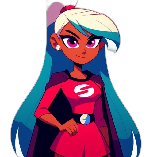 dress, staff, comic book art, cartoon transparent PNG cut-out