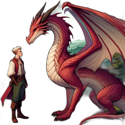 dragon, concept art, fantasy art, pixel art transparent PNG cut-out