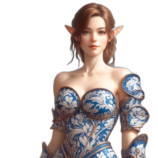 dress, dragon, jewelry, fantasy art transparent PNG cut-out