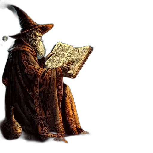 hat, staff, fantasy art, concept art transparent PNG cut-out