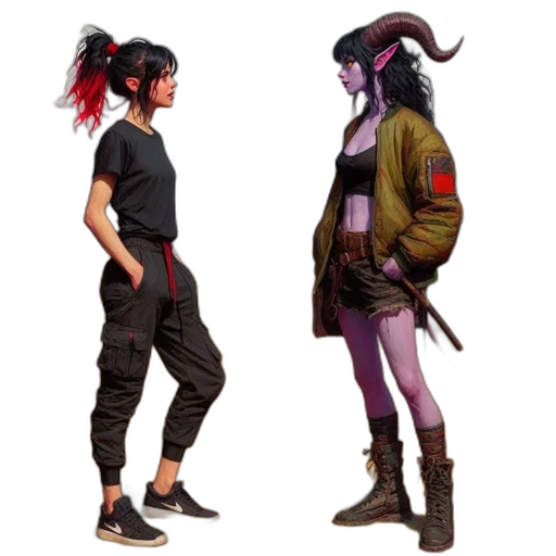 concept art, cyberpunk, 3d render, fantasy art transparent PNG cut-out
