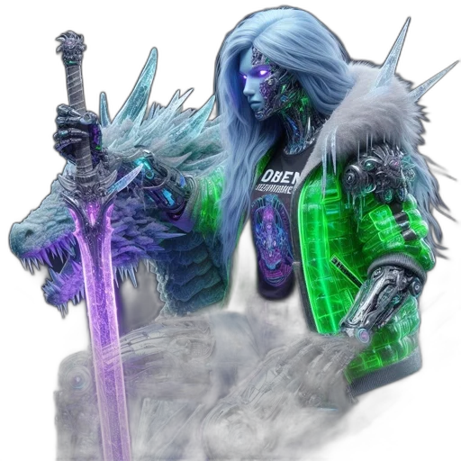 sword, staff, dragon, fantasy art transparent PNG cut-out