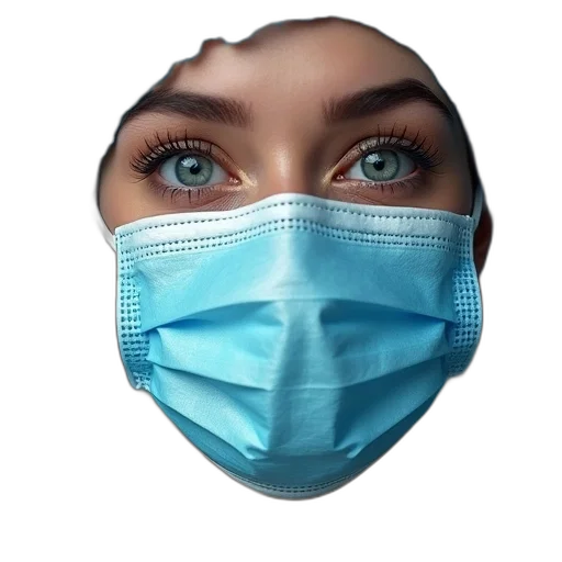 mask, face, staff, photorealistic transparent PNG cut-out
