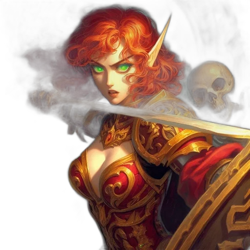 fantasy art, concept art, comic book art, photorealistic transparent PNG cut-out