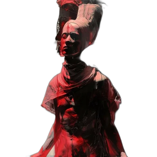 dress, mask, face, staff transparent PNG cut-out