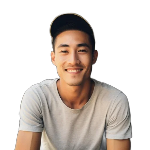 face, staff, hair, hat transparent PNG cut-out