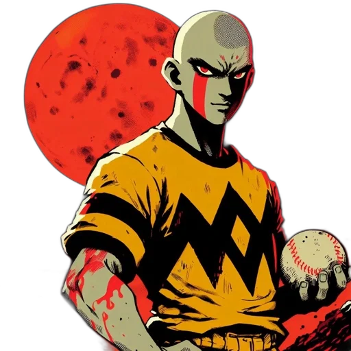 comic book art, concept art, outer space, red-eyed transparent PNG cut-out