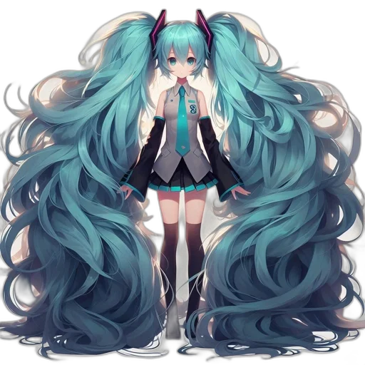 hair, staff, dress, creature transparent PNG cut-out