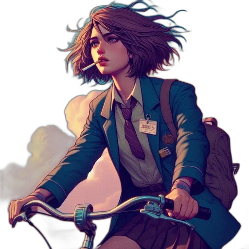 jacket, staff, comic book art, concept art transparent PNG cut-out