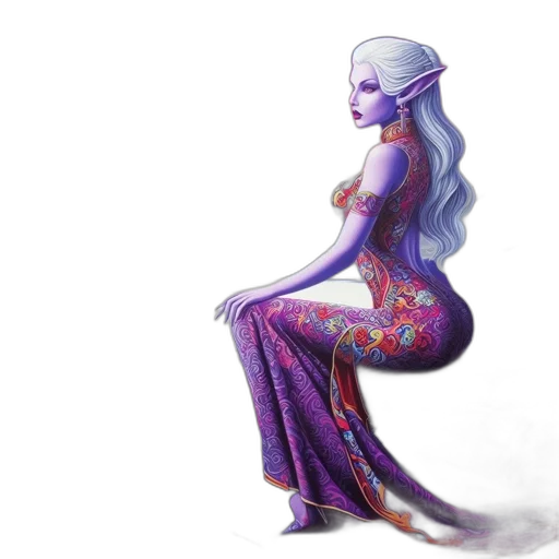 dress, fantasy art, concept art, watercolor transparent PNG cut-out
