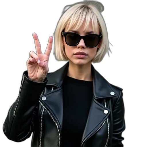 jacket, face, photorealistic, cartoon transparent PNG cut-out