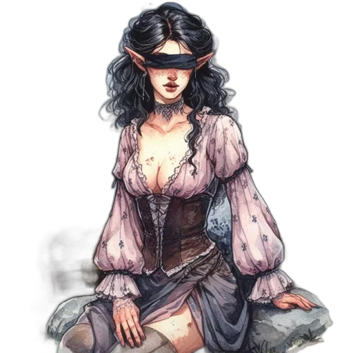 dress, staff, mask, face transparent PNG cut-out