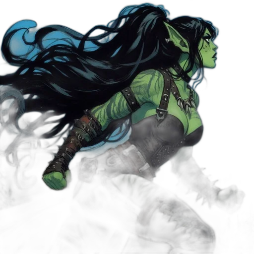 comic book art, concept art, fantasy art, watercolor transparent PNG cut-out
