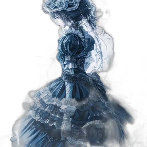dress, crown, mask, hair transparent PNG cut-out