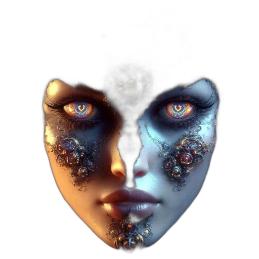 mask, face, jewelry, robot transparent PNG cut-out