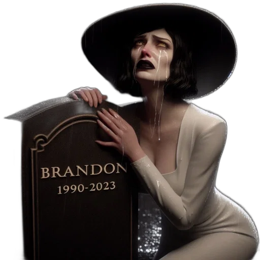 concept art, photorealistic, grieving, woman transparent PNG cut-out