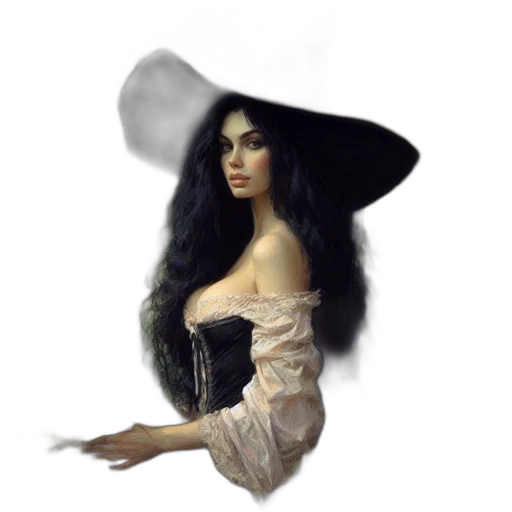 hat, dress, crown, staff transparent PNG cut-out