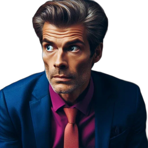 face, jacket, hair, staff transparent PNG cut-out