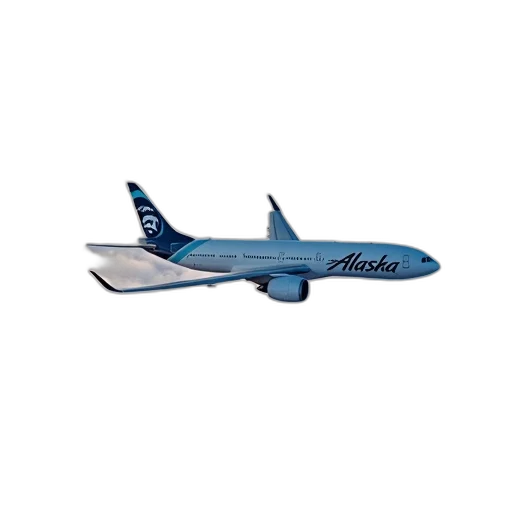 3d render, photorealistic, alaska, airlines transparent PNG cut-out