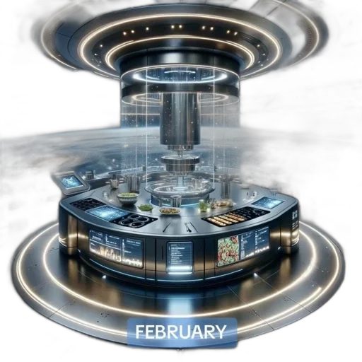 3d render, futuristic, circular, room transparent PNG cut-out