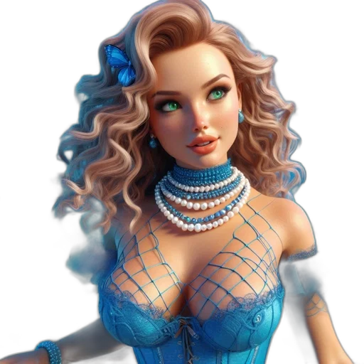 jewelry, dress, crown, fantasy art transparent PNG cut-out