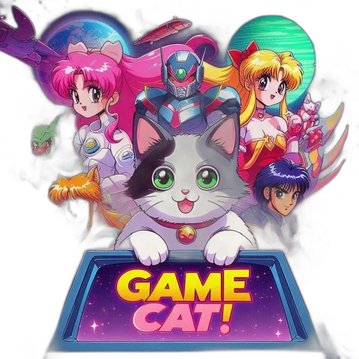 concept art, pixel art, anime, colorful transparent PNG cut-out