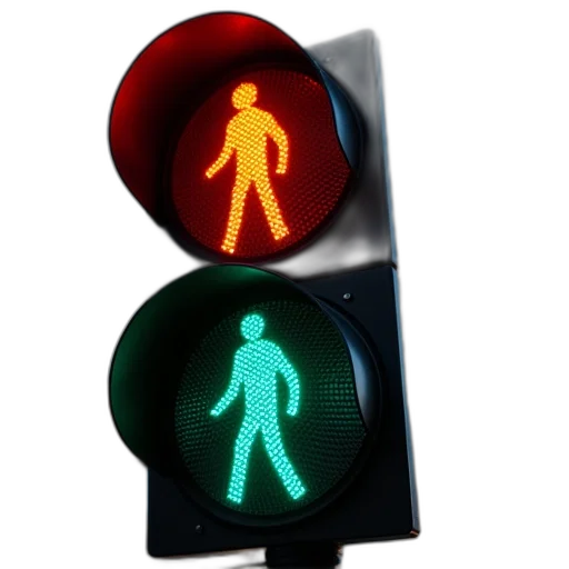 3d render, neon lights, red, green transparent PNG cut-out