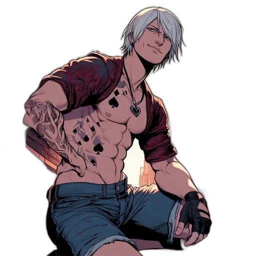 comic book art, concept art, cyberpunk, cartoon transparent PNG cut-out