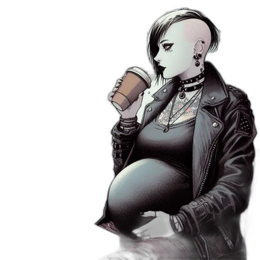 cyberpunk, concept art, comic book art, fantasy art transparent PNG cut-out