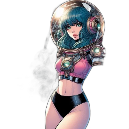 robot, comic book art, concept art, fantasy art transparent PNG cut-out
