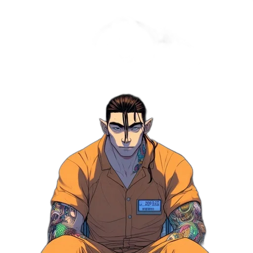 staff, jacket, creature, face transparent PNG cut-out