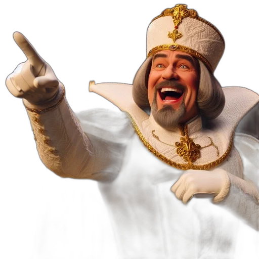 crown, staff, sword, robot transparent PNG cut-out