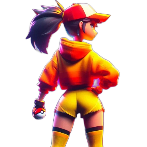 jacket, hat, staff, weapon transparent PNG cut-out