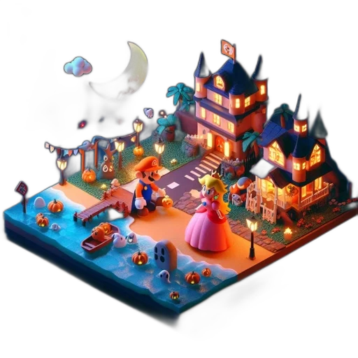concept art, 3d render, fantasy art, pixel art transparent PNG cut-out