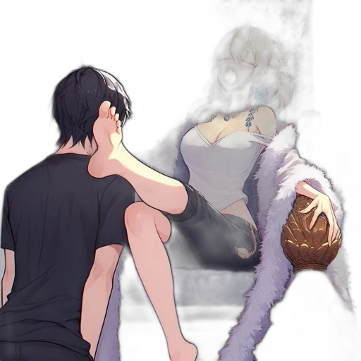mask, concept art, anime, watercolor transparent PNG cut-out